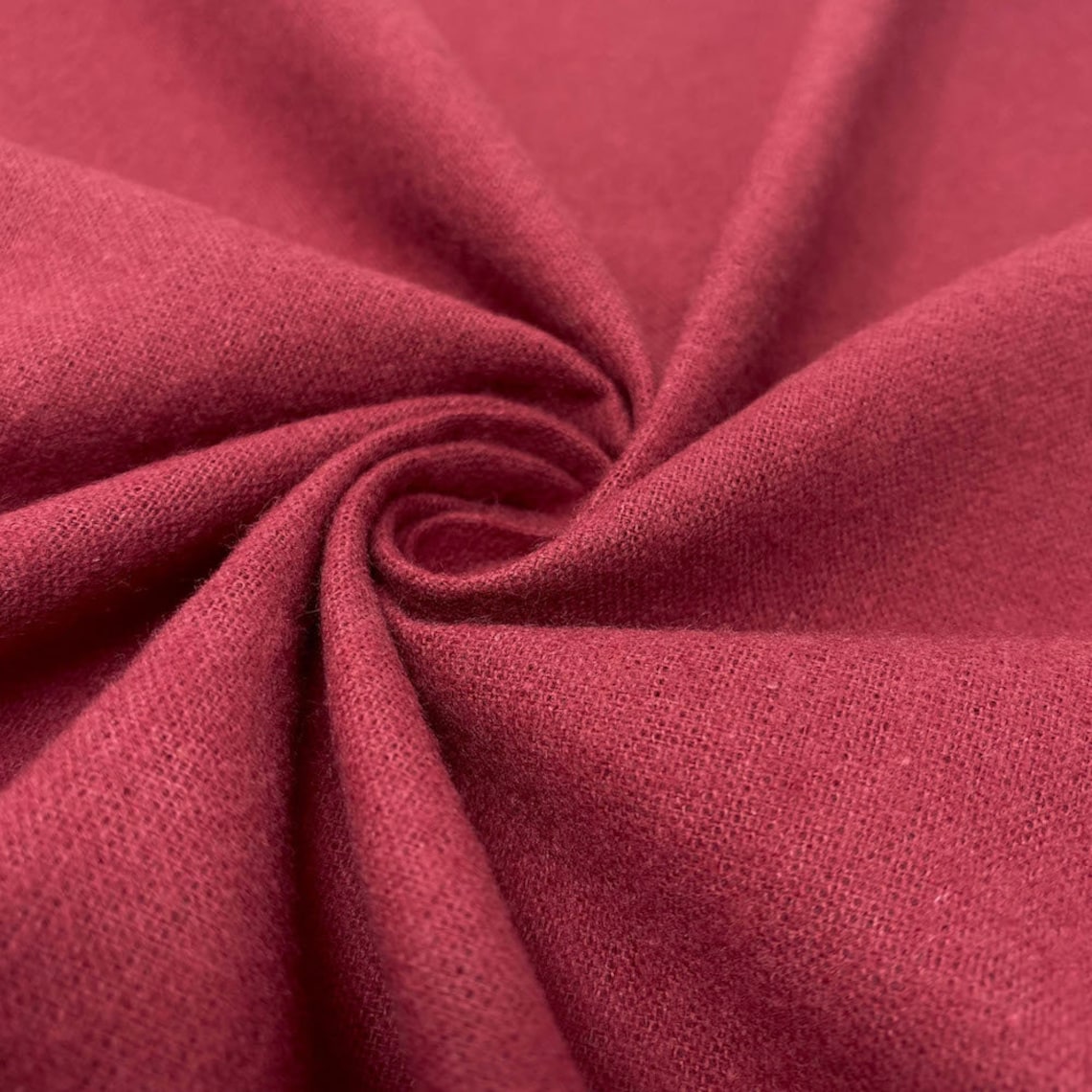 Burgundy Cotton Flannel Fabric 45 Wide Soft Warm Comfy Etsy
