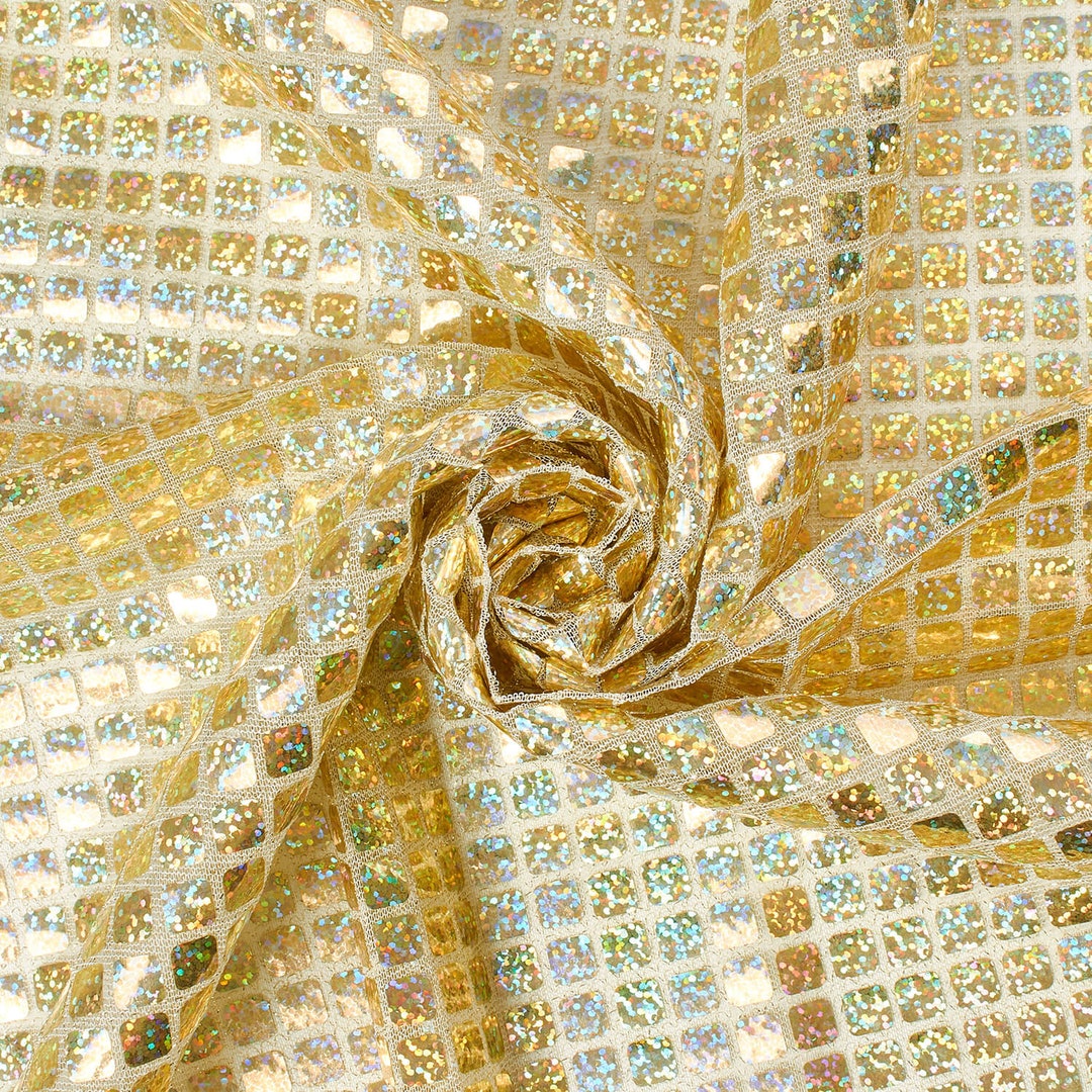 Tissu Pailleté Holographique 1m X 1,5m - Brillant, Effet Miroir, Pour Décoration Fête/mariage