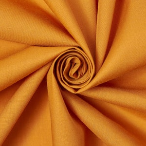 Gold Cotton Polyester Broadcloth Fabric Apparel 45&quot; Inches Solid PolyCotton Per Yard