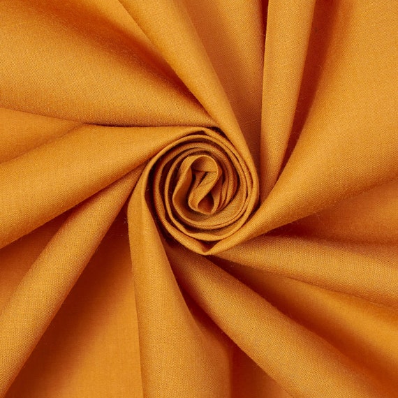 Gold Cotton Polyester Broadcloth Fabric Apparel 45 Inches Solid Polycotton  per Yard 