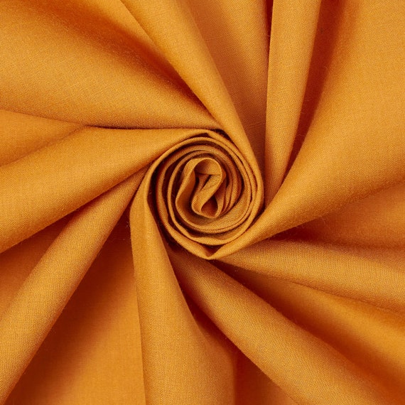 Gold Cotton Polyester Broadcloth Fabric Apparel 45 Inches Solid PolyCotton  Per Yard