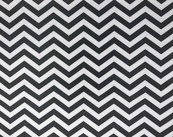 Ottertex™ Printed Canvas Fabric Waterproof Outdoor 60" Wide 600 Denier By The Yard - ZigZag Black