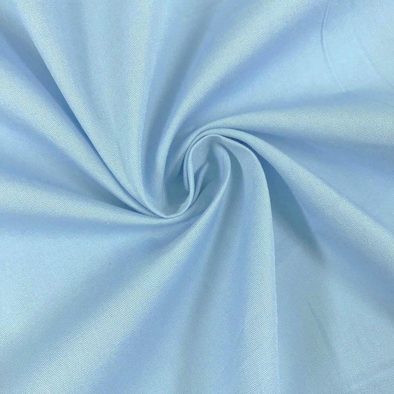 Light Blue 100/% Cotton Broadcloth Fabric 59 Inches Perfect for Apparel Garments Crafts Solid Colors Sold by the Yard