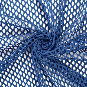 Royal Blue Cabaret Stretch Mesh Net Fabric Spandex Hole Costume Dance Wear 4 Way Stretch 58&quot; Wide All Colors