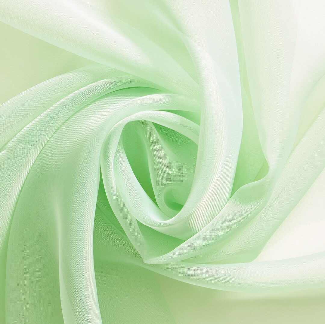 Aqua Green Sheer Voile Fabric 118 Wide Curtain Drapery and Apparel per