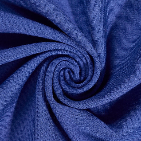 Ponte De Roma Stretch Knit Fabric Rayon Nylon Spandex Royal Blue 60" Super Soft By the Yard