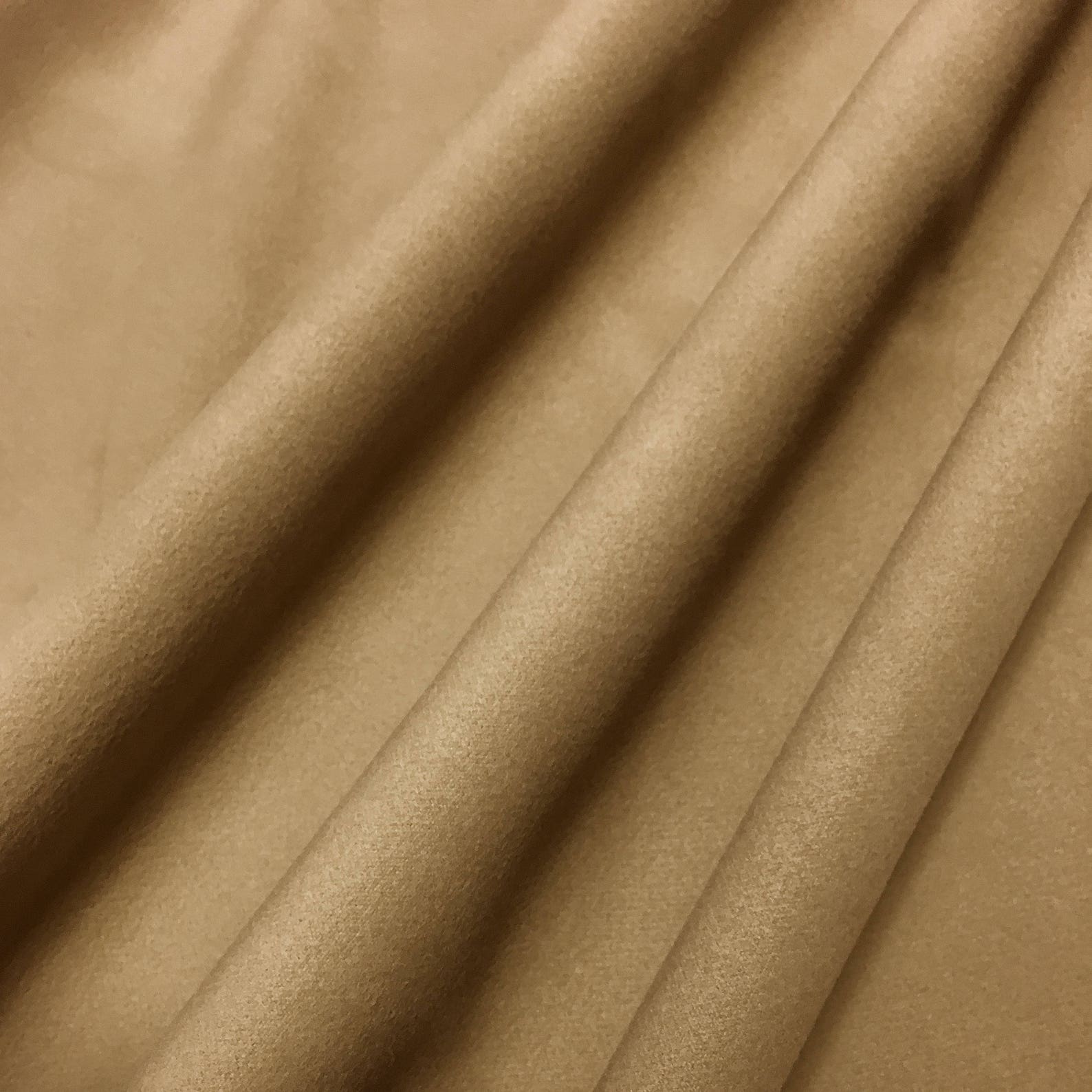Khaki Brushed 100 Polyester Wool Coating Fabric Soft 58 Etsy