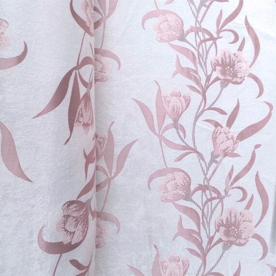 Pink Velvet Jacquard Damask Fabric 118'' Wide sold By Etsy