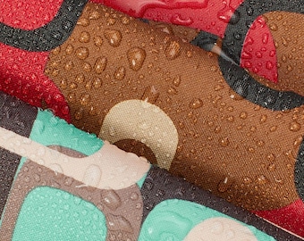 Ottertex Waterproof Retro Print Canvas Outdoor 600 Denier PFAS-Free UV Resistant Fabric By The Yard