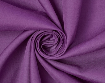 Violet Cotton Polyester Broadcloth Fabric Apparel 45" Inches Solid PolyCotton Per Yard