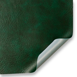 Hunter Green Marble Vinyl Fabric Faux Leather Pleather Upholstery 54&quot; Wide By the Yard