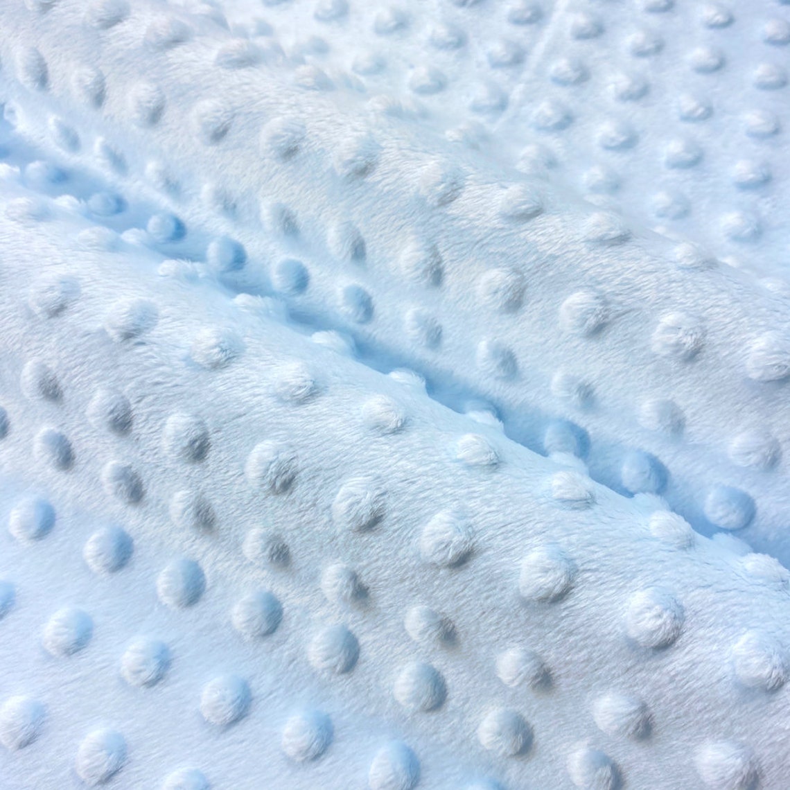 Light Blue Minky Dot Super Soft Cuddle Fleece Fabric Etsy