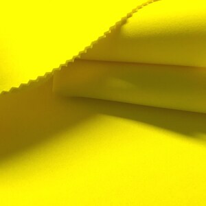 Neon Yellow Scuba Knit Fabric Neoprene Polyester Spandex Sold BTY 58&#39;&#39; Wide