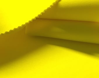 Neon Amarillo Scuba Tejido de Punto Neopreno Poliéster Spandex Vendido BTY 58'' Ancho