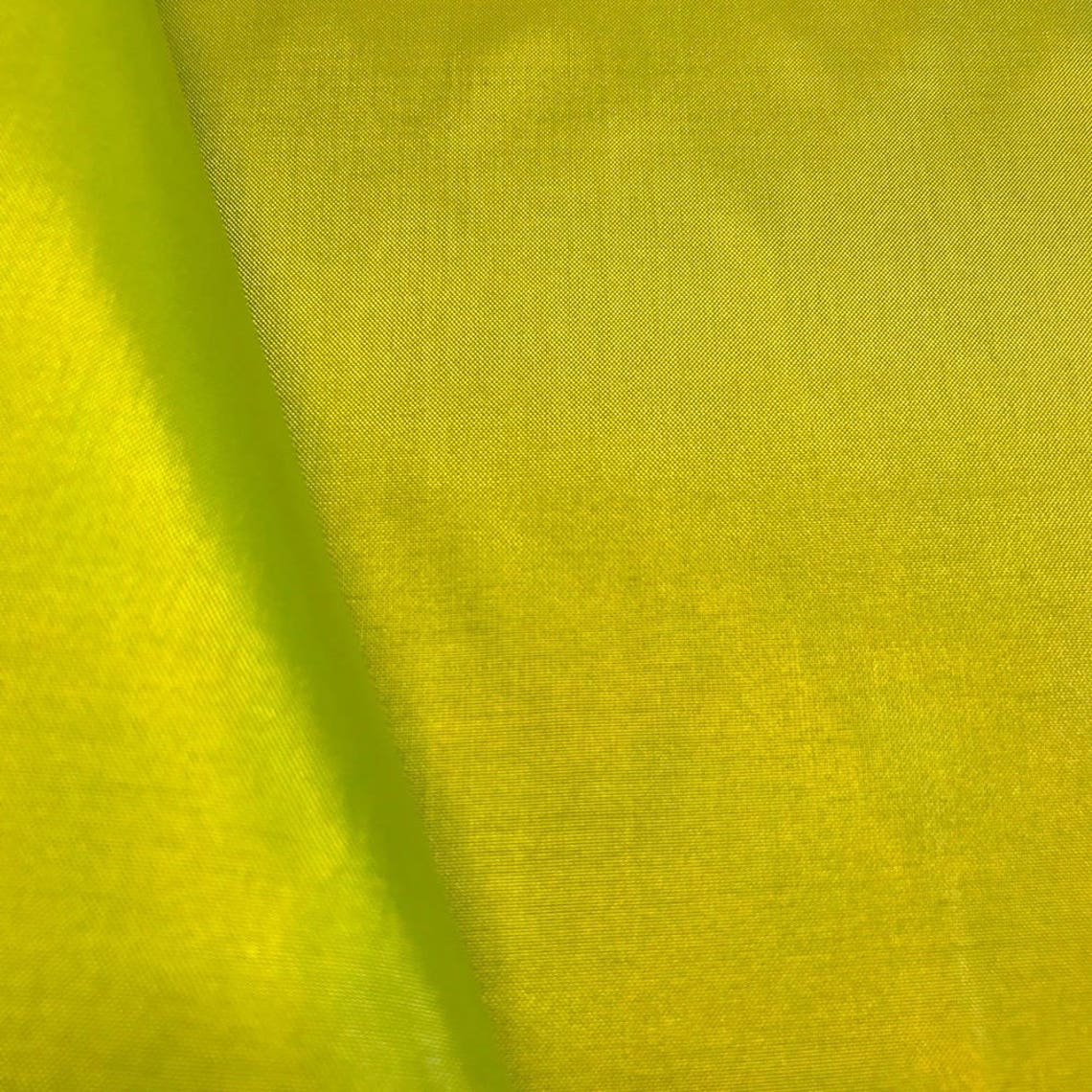 Neon Lime Green Polyester Lining Fabric Silk Habutae 60 Etsy