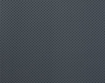 Navy Dotted Stretch Vinyl Fabric Upholstery Faux Leather Pleather 54" Wide By the Yard