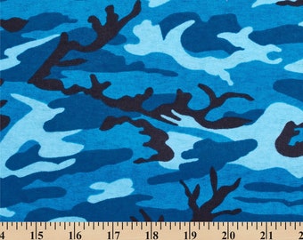 Cotton Printed Flannel Fabric 45" Wide Soft Warm Comfy By The Yard Camo Icy