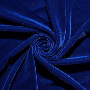 ROYAL TEAL BLUE Silk Velvet Fabric