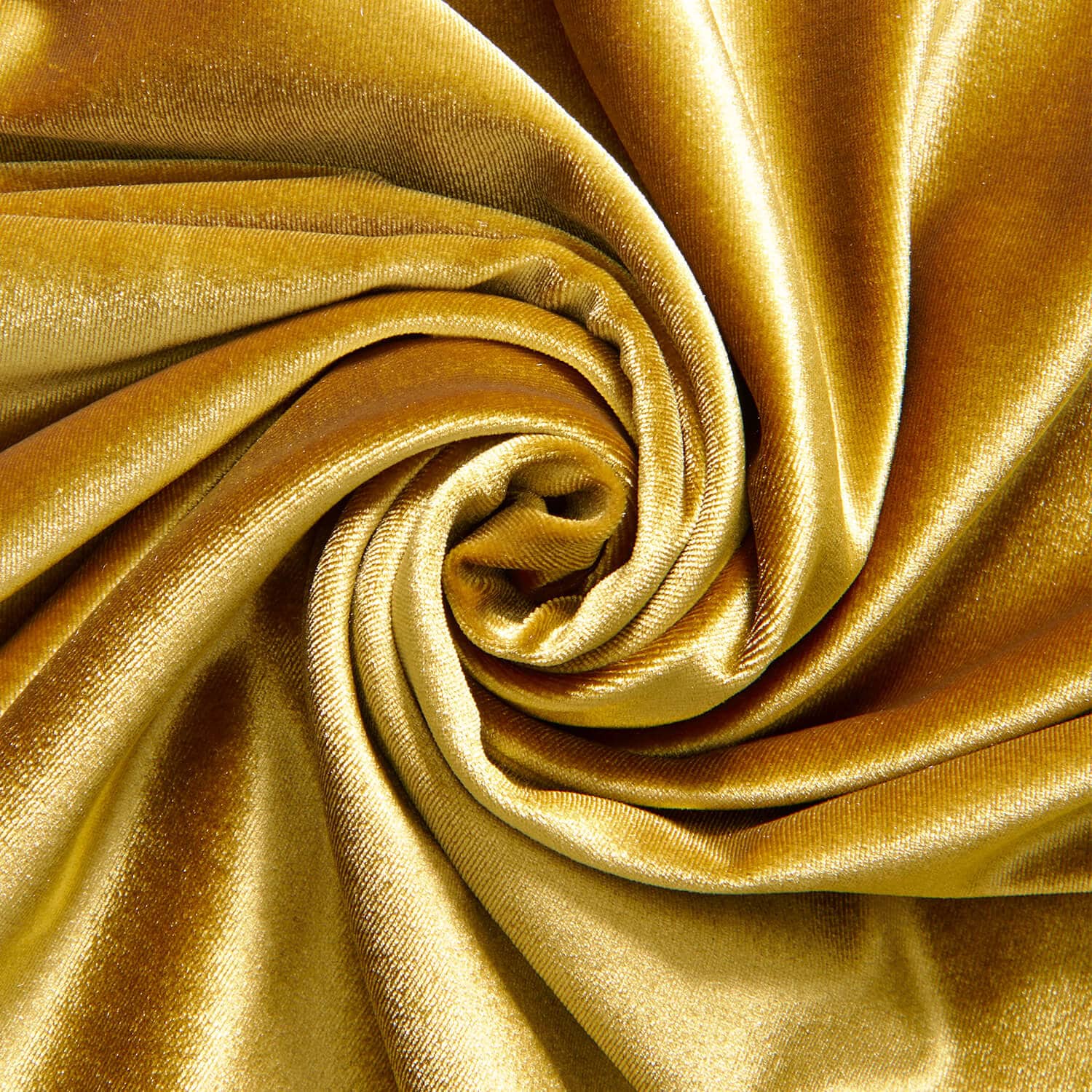 Wholesale Stretch Spandex Velvet Fabric 24K Gold 65 yard roll