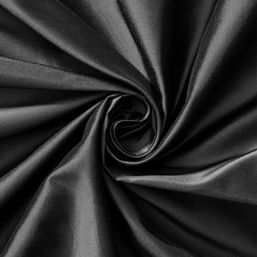 Black Heavy Taffeta Silk Fabric