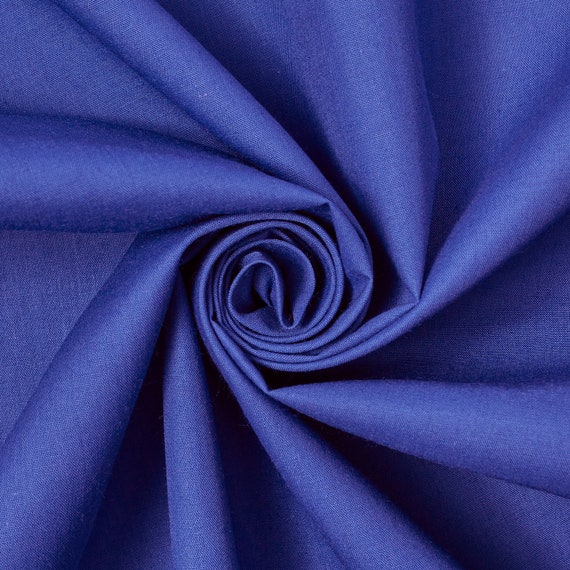 Royal Blue Cotton Polyester Broadcloth Fabric Apparel 45 Inches Solid  Polycotton per Yard -  Canada