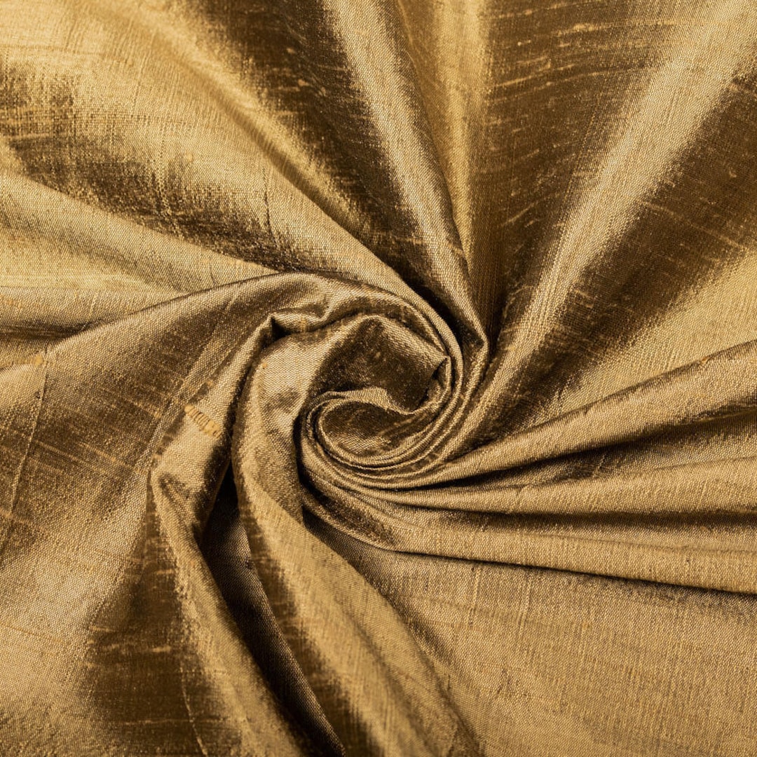 Metallic Gold 100 Pure Silk Dupioni Fabric 54wide BTY Drape Blouse