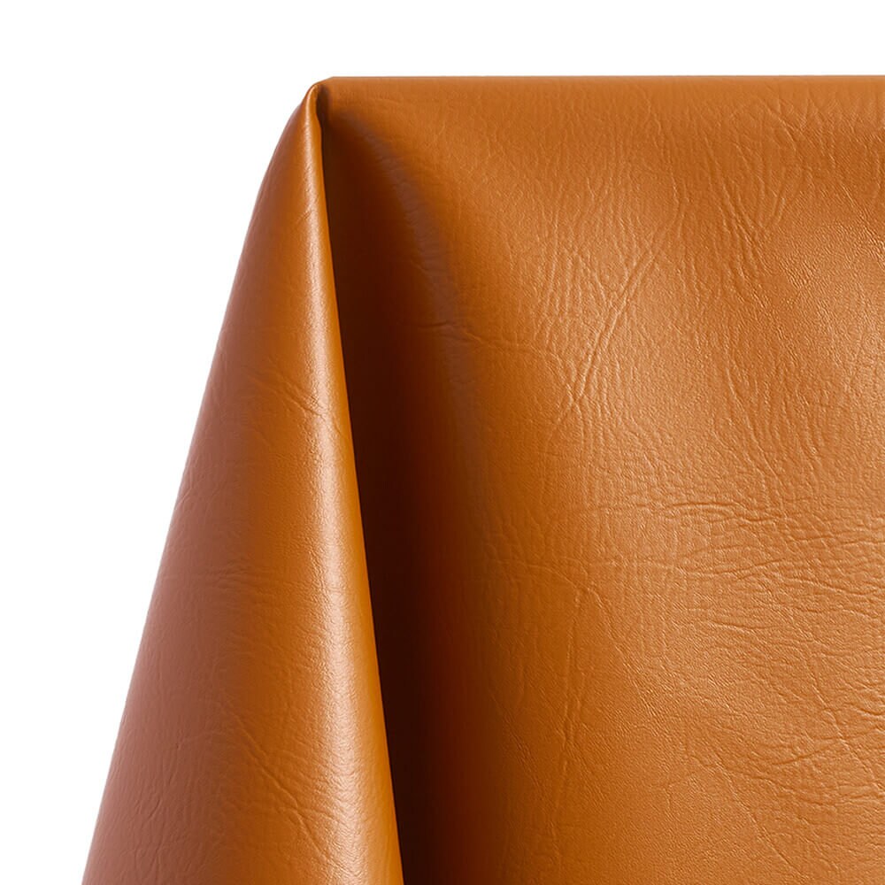 G401 Caramel Distressed Breathable Leather Look And Feel Upholstery By The  Yard