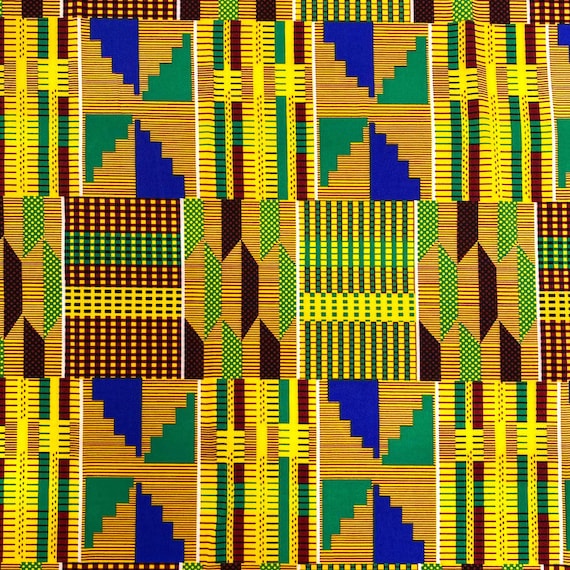 ITY Fabric African Print 3-1 Printed Polyester Knit Jersey Spandex 58 Width  Sold BTY 