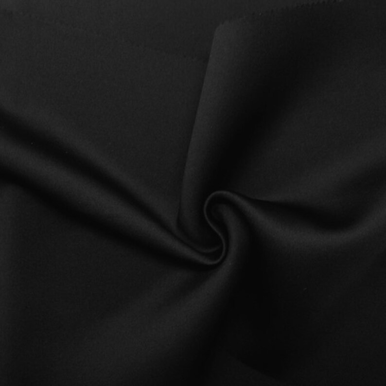 Black Scuba Knit Fabric 1.5mm Thick Neoprene Polyester Spandex Etsy