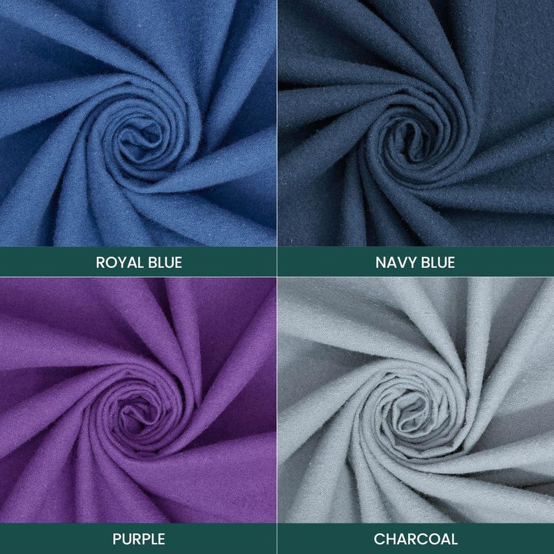 Cotton Flannel Fabric (5 oz) 100% Hypoallergenic 44/45 Inch Insulating By The Yard For Sewing Apparel, Accessories, & Décor image 6