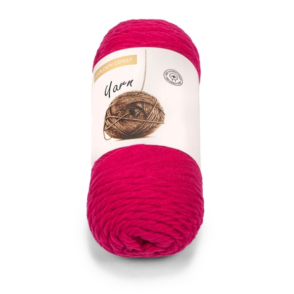 7 oz Medium Acrylic Worsted Medium Weight 12 WPI Yarn 398 Yards - Magenta