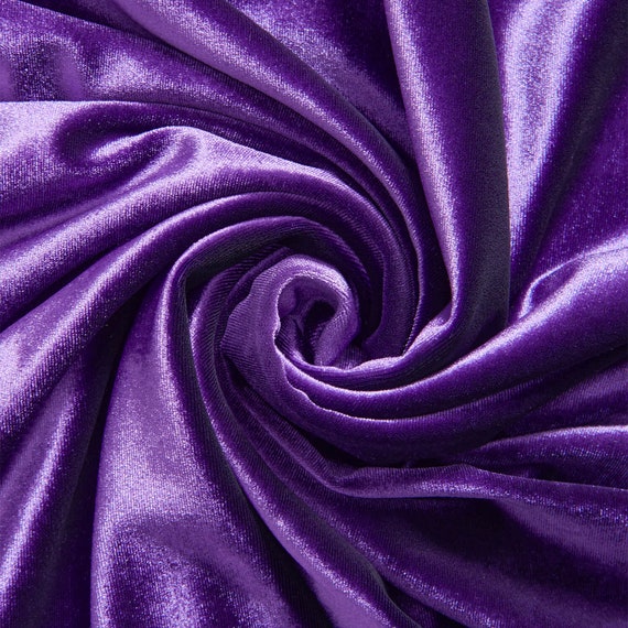 Purple Stretch Velvet Fabric 60'' Wide by the Yard for Sewing Apparel  Costumes Craft