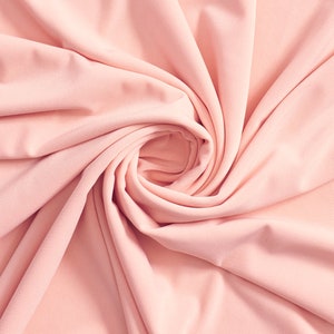 Peach ITY Fabric Polyester spandex Knit Jersey 2 way Spandex Stretch 58/60&quot; BTY