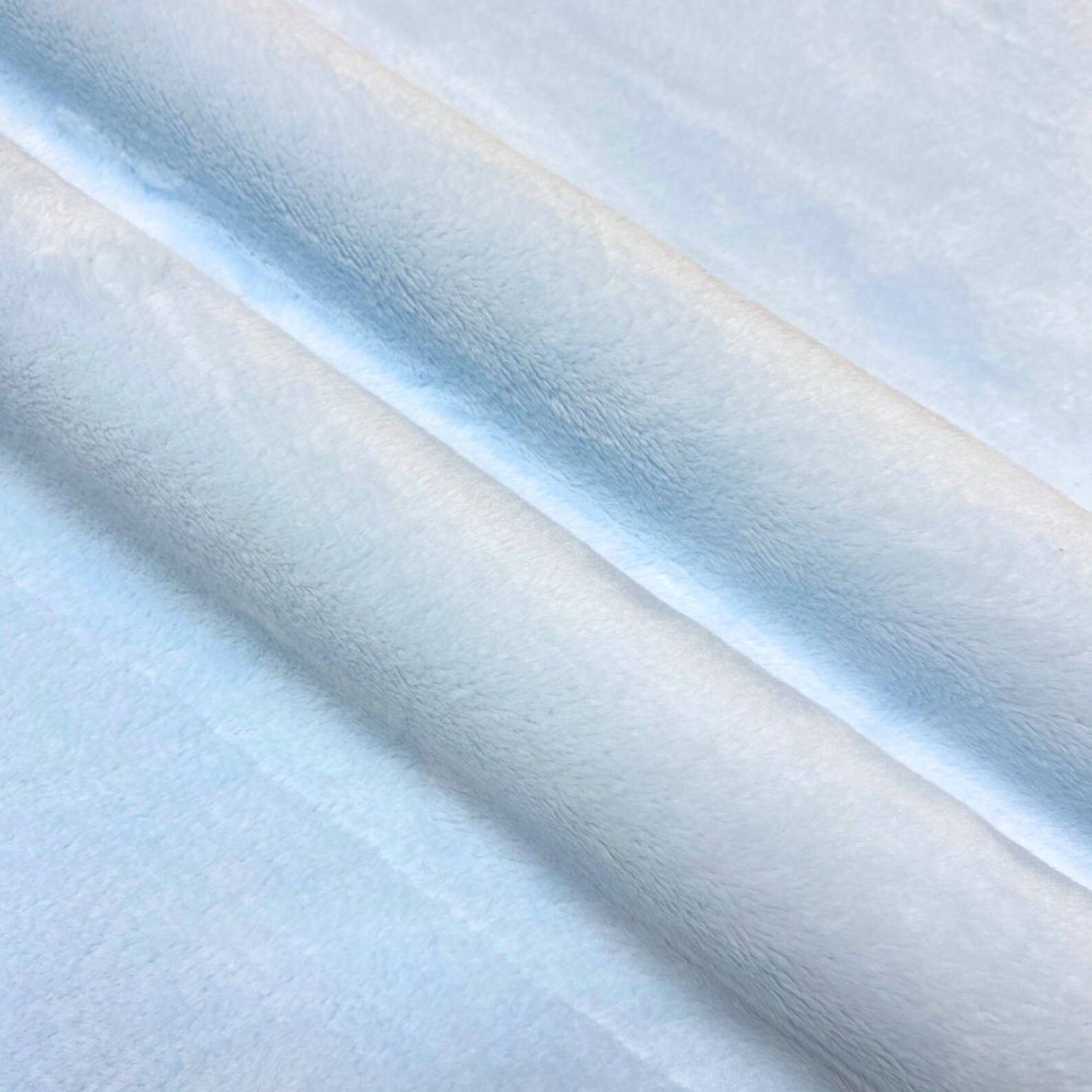 Light Blue Smooth Minky Super Soft Cuddle Fleece Fabric Etsy