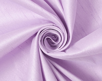 Lilac Silky Dupioni Shantung Fabric 100% Polyester for Apparel Home Decor By the Yard