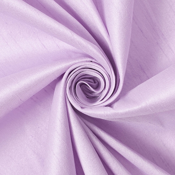 Lilac Silky Dupioni Shantung Fabric 100% Polyester for Apparel Home Decor By the Yard