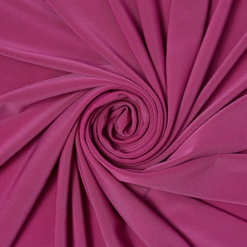 Magenta ITY Fabric Polyester spandex Knit Jersey 2 way Spandex Stretch 58/60" BTY image 1