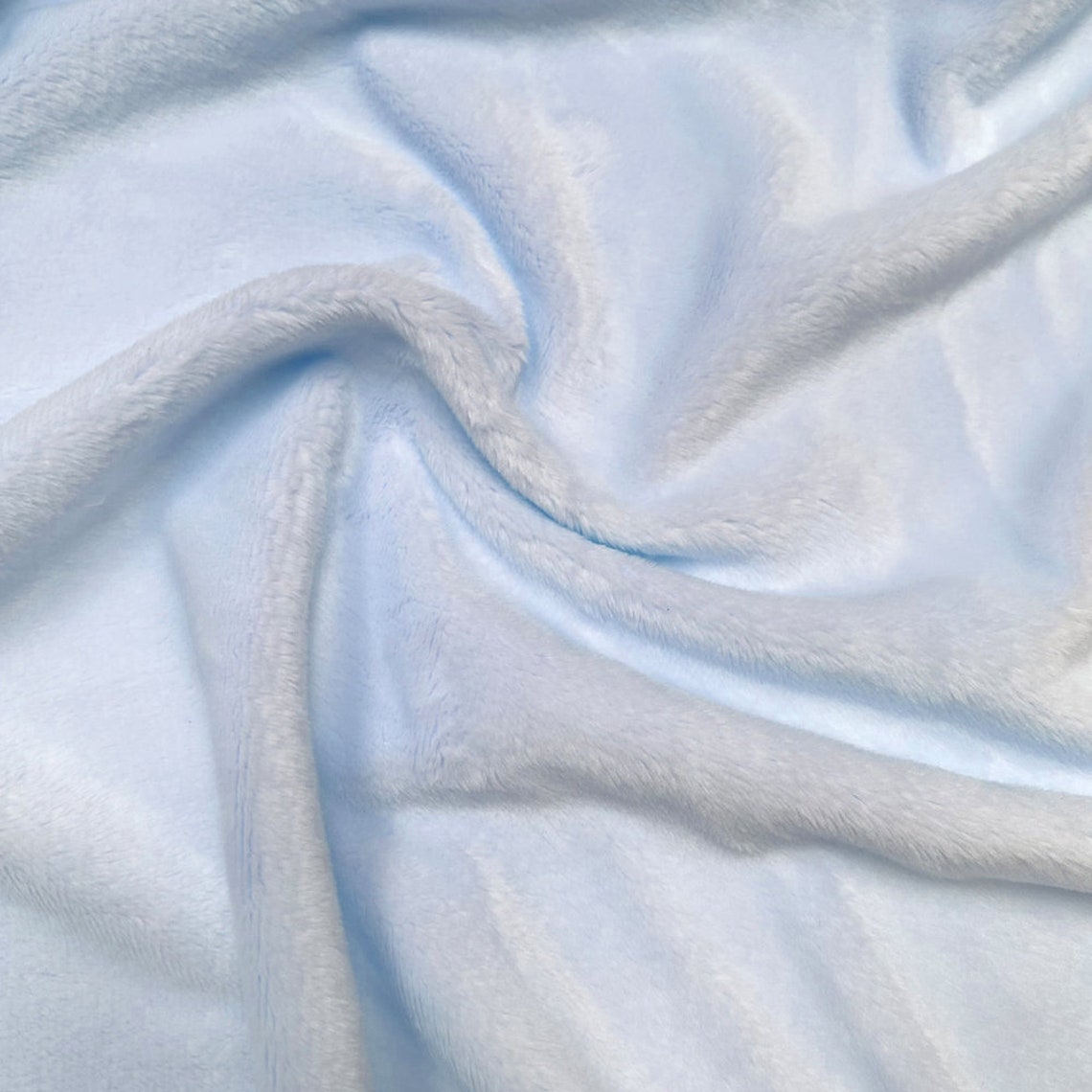 Light Blue Smooth Minky Super Soft Cuddle Fleece Fabric Etsy