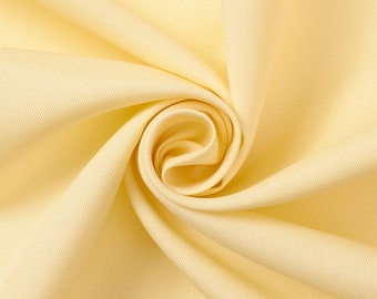 Yellow Poplin Fabric Polyester Solid 60'' by the Yard Table Covers Decoration Apparel