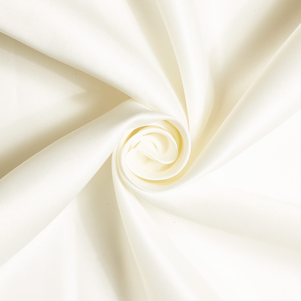 White Silk Duchess Satin Fabric main image 0