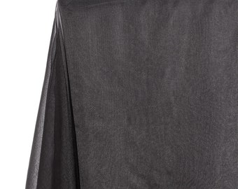 Black Crystal Sheer Organza Fabric for Fashion, Crafts, Decorations 58" By the Yard