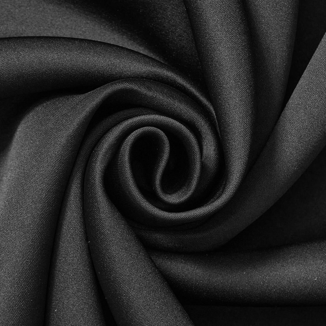 Black Scuba Knit Fabric 1.5 Mm Thick Neoprene Polyester Etsy