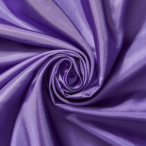 Purple Polyester Lining Fabric Silk Habutae 60&quot; Wide Habotai Habutai By The Yard