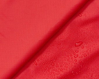 Ottertex® Nylon Ripstop (powłoka DWR) 70 Denier 100% nylon 58/60" szeroka wodoodporna tkanina BTY czerwona