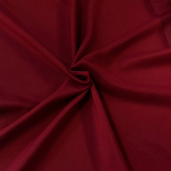 Velvet Fabric Red Wine Solid Color Full Stretch By Yard