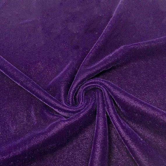 Plum Micro Velvet Fabric Soft 45 Inches By The Yard For Etsy