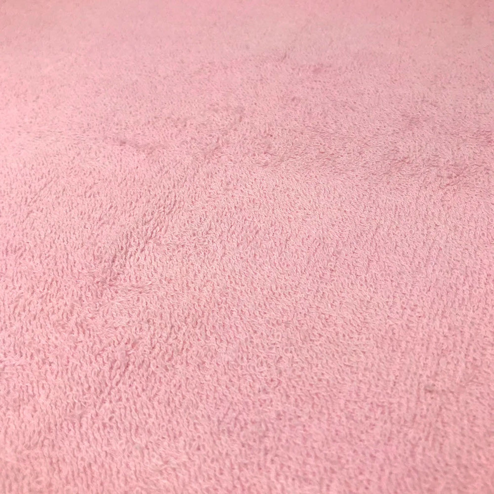 Pink Terry Cloth Fabric 45 Wide 100 Cotton Sold By The Etsy