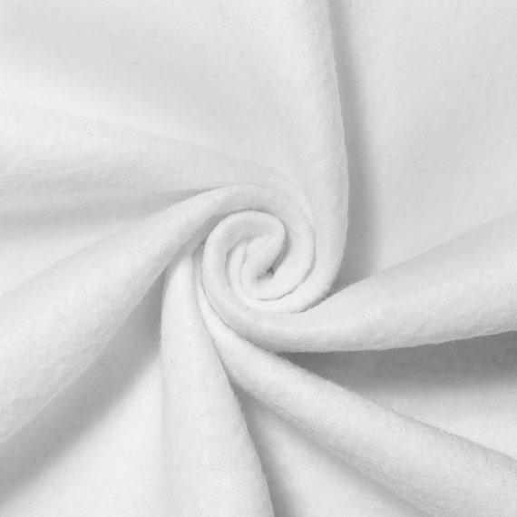 White Felt Fabric 100% Polyester 72 Inches Wide for Arts & Crafts, Cushion  and Padding by the Yard