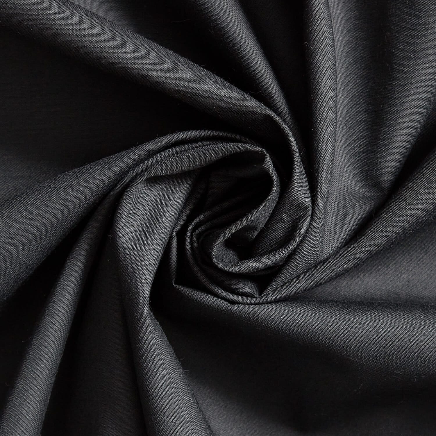 Black Solid Poly Cotton Fabric 58/60 Width Sold by The Yard (P187)