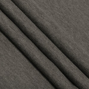 Doux French Rib Knit 68&quot; Stretch Fabric By The Yard - Charcoal